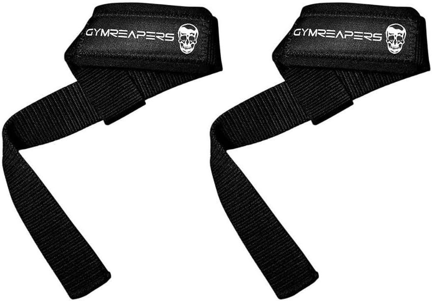 Gymreapers Lifting Wrist Straps for Weightlifting, Bodybuilding, Powerlifting, Strength Training,  Deadlifts - Padded Neoprene with 18 inch Cotton