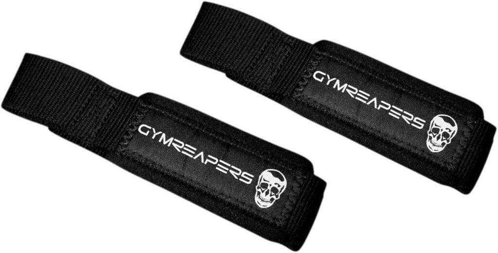 Gymreapers Lifting Wrist Straps for Weightlifting, Bodybuilding, Powerlifting, Strength Training,  Deadlifts - Padded Neoprene with 18 inch Cotton