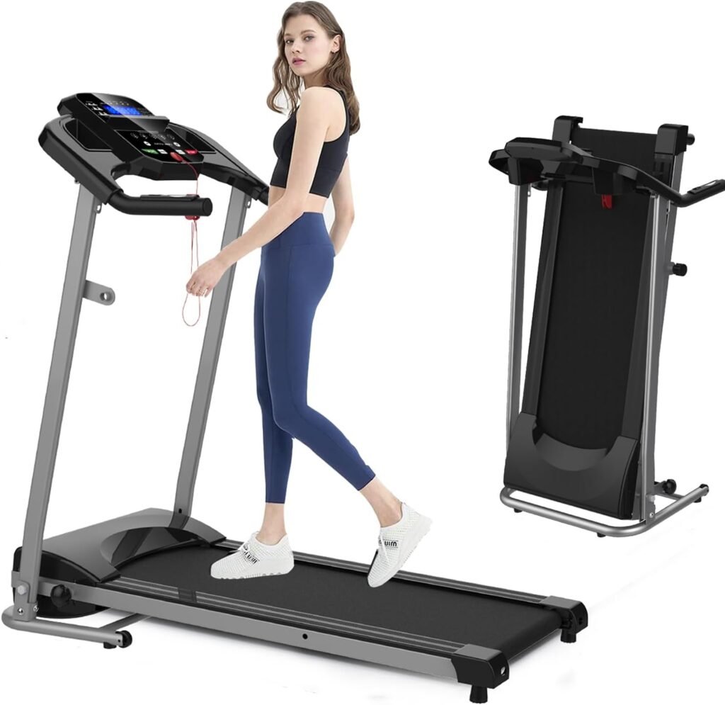 Home Foldable Treadmill with Incline,Folding Treadmill for Home Workout, Electric Walking Treadmill Machine 15 Preset or Adjustable Programs 250 LB Capacity MP3