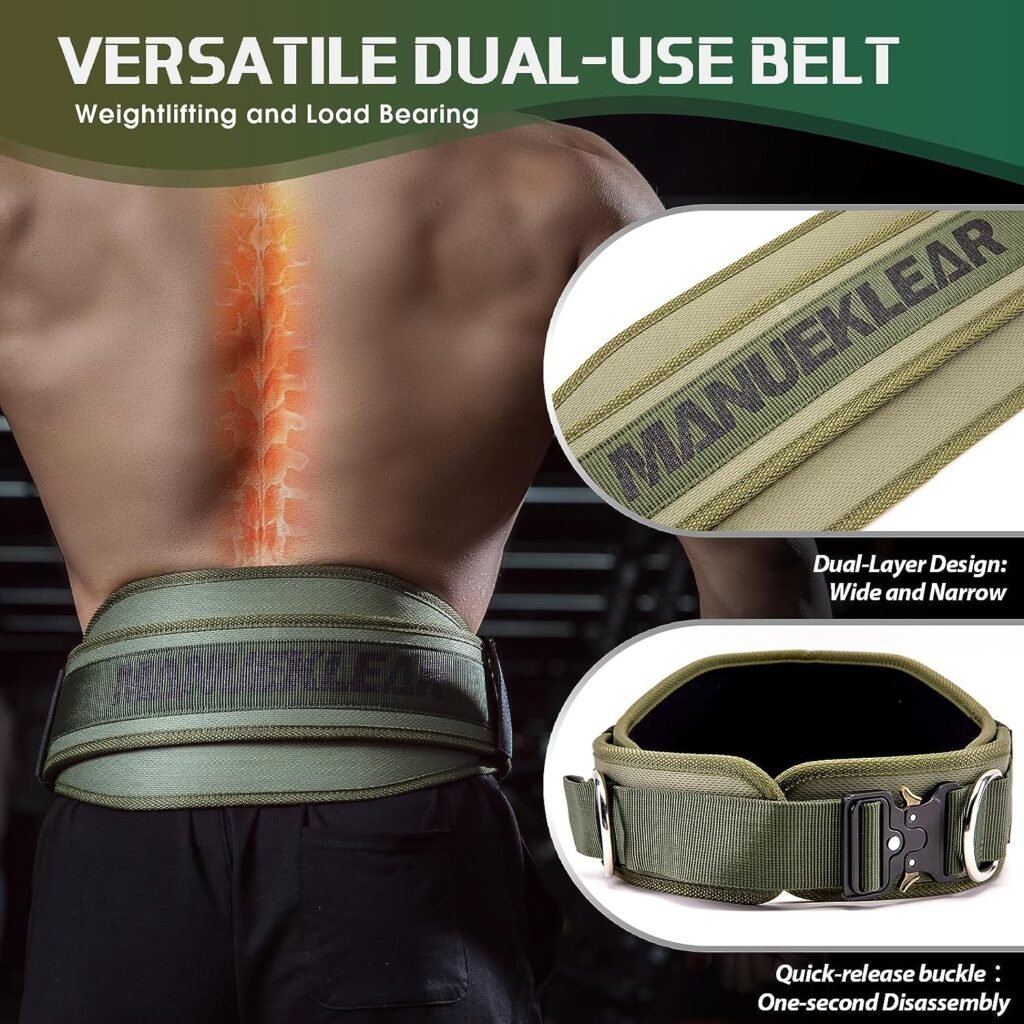 MANUEKLEAR All-Round Weighted Belt For Pullups, Quick Locking Weight Belt with Chain for Men And Women, Dip Belt for Weight Lifting Weighted Pull Up Belt Powerlifting Squat Bodybuilding