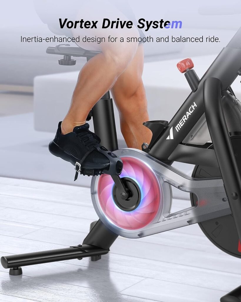 MERACH Exercise Bike, Bluetooth Stationary Bike for Home with Magnetic Resistance/Automatic Resistance, Indoor Cycling Bike with 330lbs/350lbs Weight Capacity, iPad Holder, TT