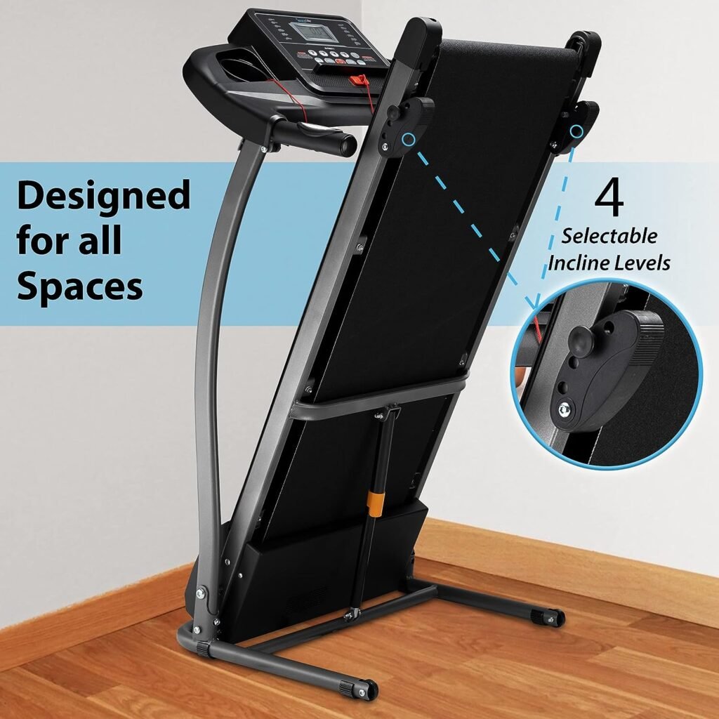 SereneLife Folding Treadmill Exercise Running Machine - Electric Motorized Running Exercise Equipment