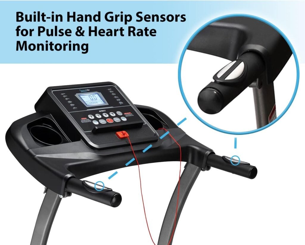 SereneLife Folding Treadmill Exercise Running Machine - Electric Motorized Running Exercise Equipment
