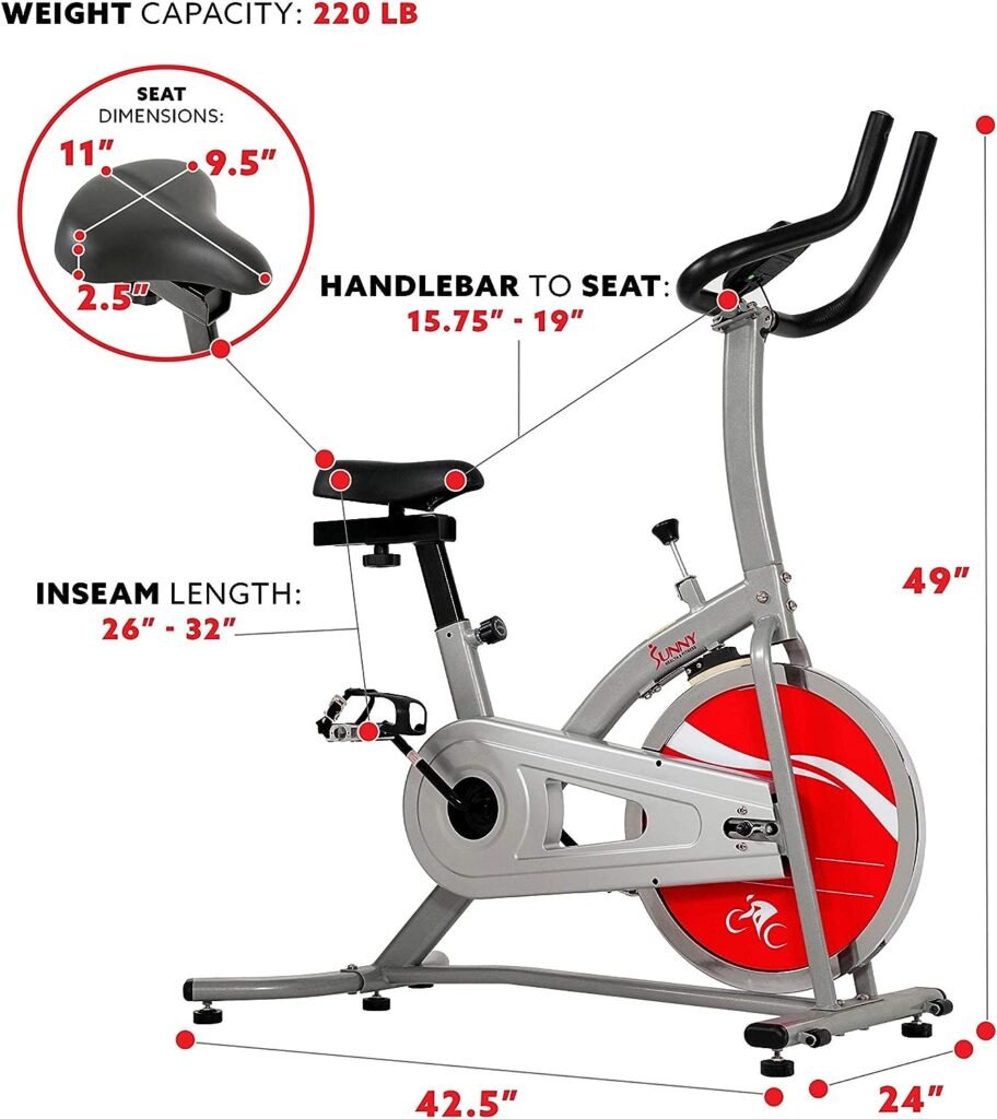 Sunny Health  Fitness Indoor Cycling Exercise Bike with LCD Monitor - SF-1203