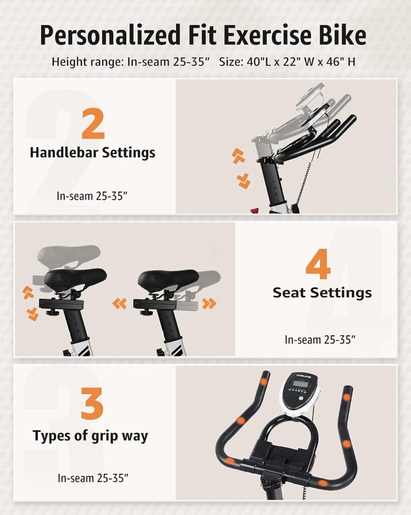 YOSUDA Indoor Cycling Bike/Magnetc Stationary Bike - Cycle Bike with Ipad Mount  Comfortable Seat Cushion