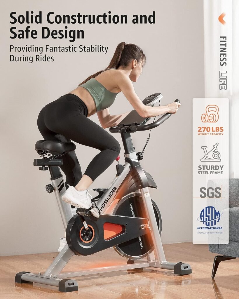 YOSUDA Indoor Cycling Bike/Magnetc Stationary Bike - Cycle Bike with Ipad Mount  Comfortable Seat Cushion