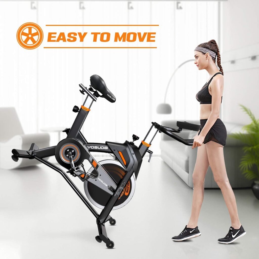 YOSUDA PRO Magnetic Exercise Bike 400lbs / 350lbs / 330lbs Indoor Cycling Bike Stationary with Comfortable Seat Cushion, Silent Belt Drive