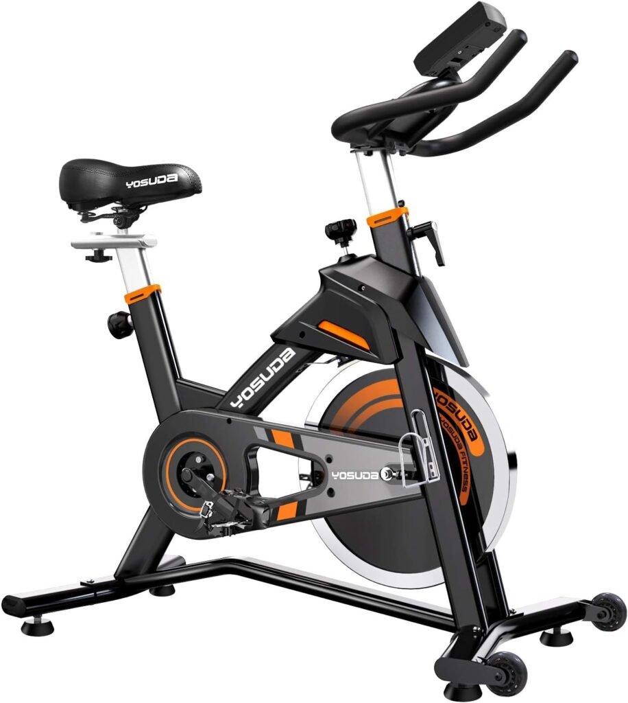 YOSUDA PRO Magnetic Exercise Bike 400lbs / 350lbs / 330lbs Indoor Cycling Bike Stationary with Comfortable Seat Cushion, Silent Belt Drive