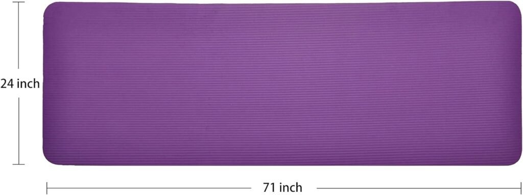 BalanceFrom All Purpose 1-Inch Extra Thick High Density Anti-Tear Exercise Yoga Mat with Carrying Strap