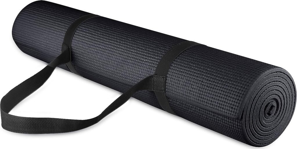 BalanceFrom All Purpose 1/4-Inch High Density Anti-Tear Exercise Yoga Mat with Carrying Strap