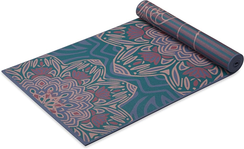 Gaiam Yoga Mat - Premium 6mm Print Reversible Extra Thick Non Slip Exercise  Fitness Mat for All Types of Yoga, Pilates  Floor Workouts (68 x 24 x 6mm Thick)