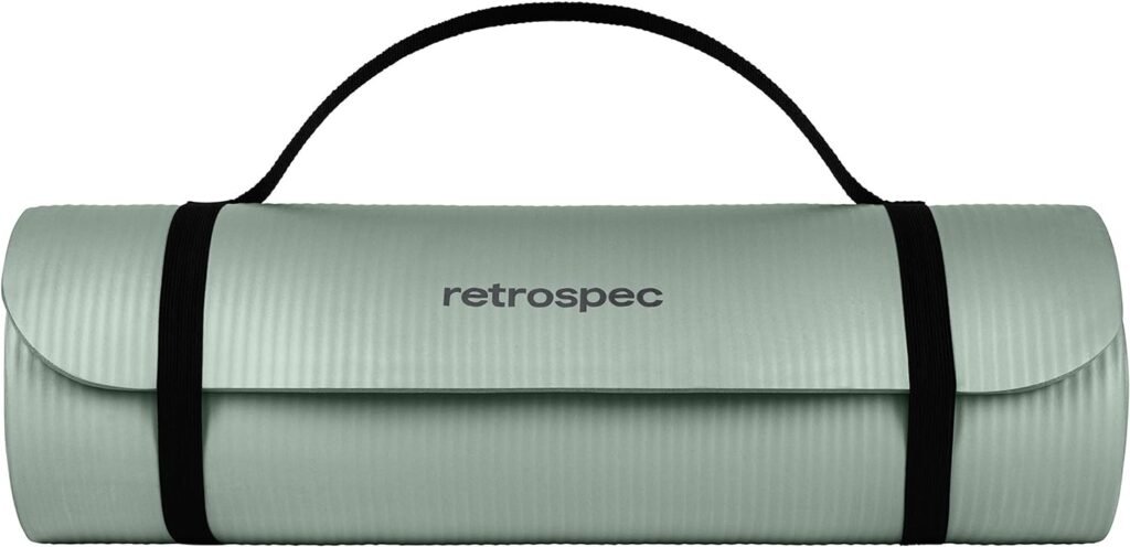 Retrospec Retrospec Solana Yoga Mat 1/2 Thick w/Nylon Strap for Men  Women - Non Slip Excercise Mat for Yoga, Pilates, Stretching, Floor  Fitness Workouts