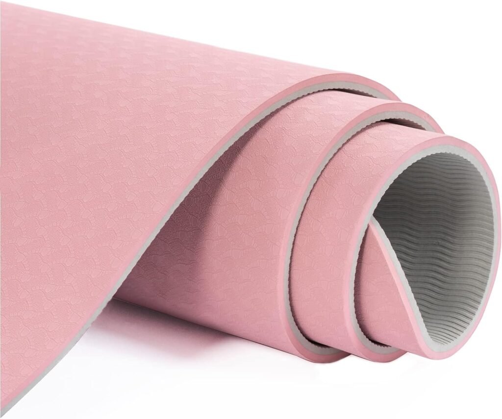 UMINEUX Yoga Mat Extra Thick 1/3 Non Slip Yoga Mats for Women Eco Friendly TPE Fitness Exercise Mat with Carrying Sling  Storage Bag