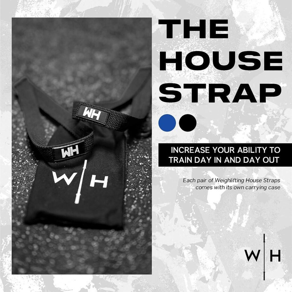 Weightlifting House lifting Wrist Straps - Hand Wraps for Olympic Lifting, Snatch, Pulls, and Deadlift straps. Weight lifting wrist wraps, gym accessories for women and men, Straps for weight lifting.