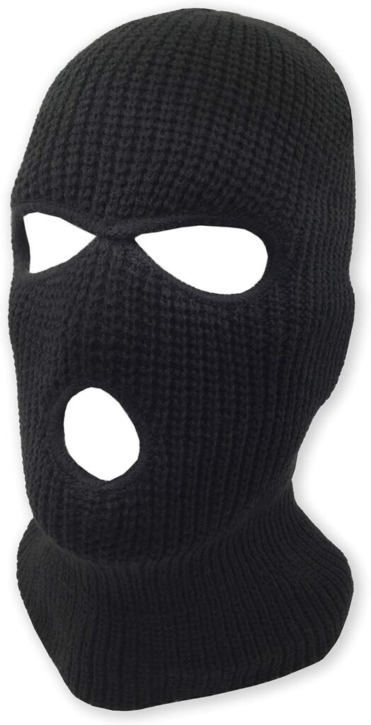 3 Hole Knitted Full Face Ski Mask Winter Balaclava Face Cover for Outdoor Sports