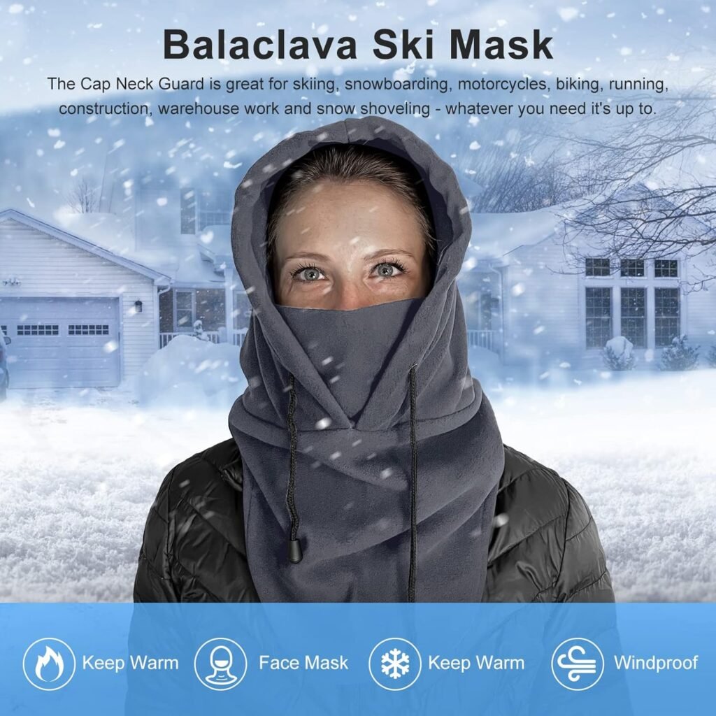 BINE Mens Winter Hat Cold Weather Face Mask Balaclava Hood Outdoor Sports Balaclava Windproof