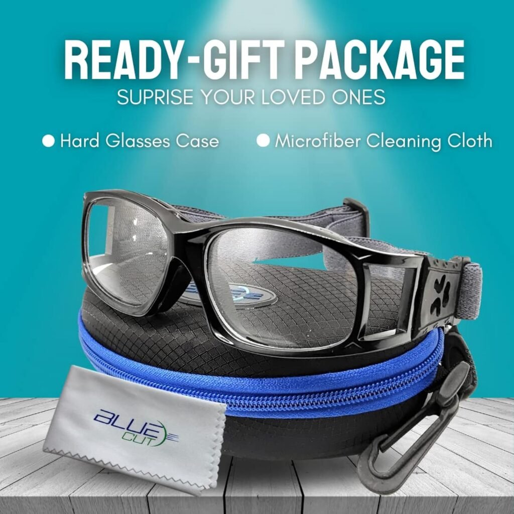 BLUE CUT Safety Outdoor Sports Goggles Unisex Anti Fog Ideal For Basketball Racquetball