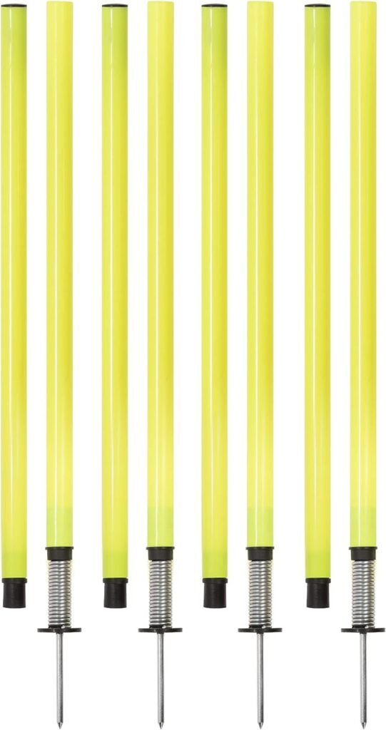 Champion Sports APSET Outdoor Agility Pole Set, Yellow