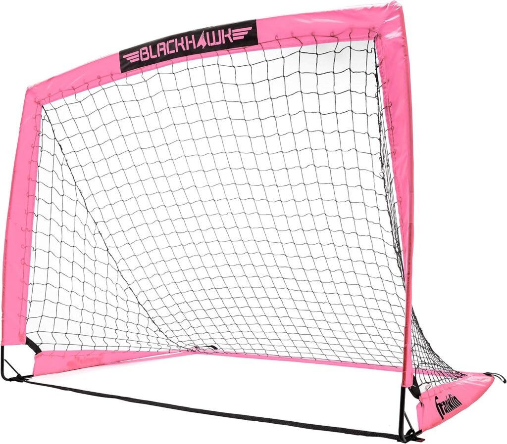 Franklin Sports Blackhawk Soccer Goal - Pop Up Backyard Soccer Nets - Foldable Indoor + Outdoor Soccer Goals - Portable Adult + Kids Soccer Goal