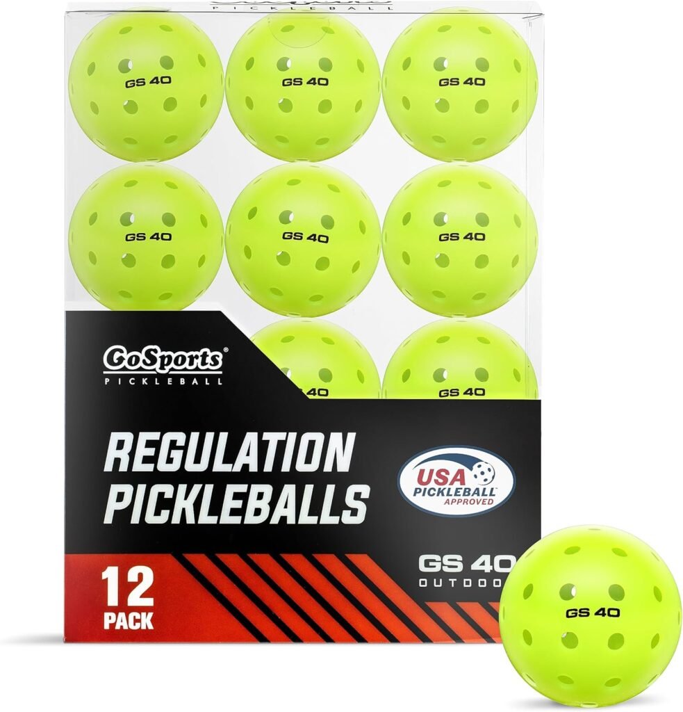 GoSports GS 40 Pickleball Balls - 12 or 36 Pack of Regulation USAPA Pickleballs