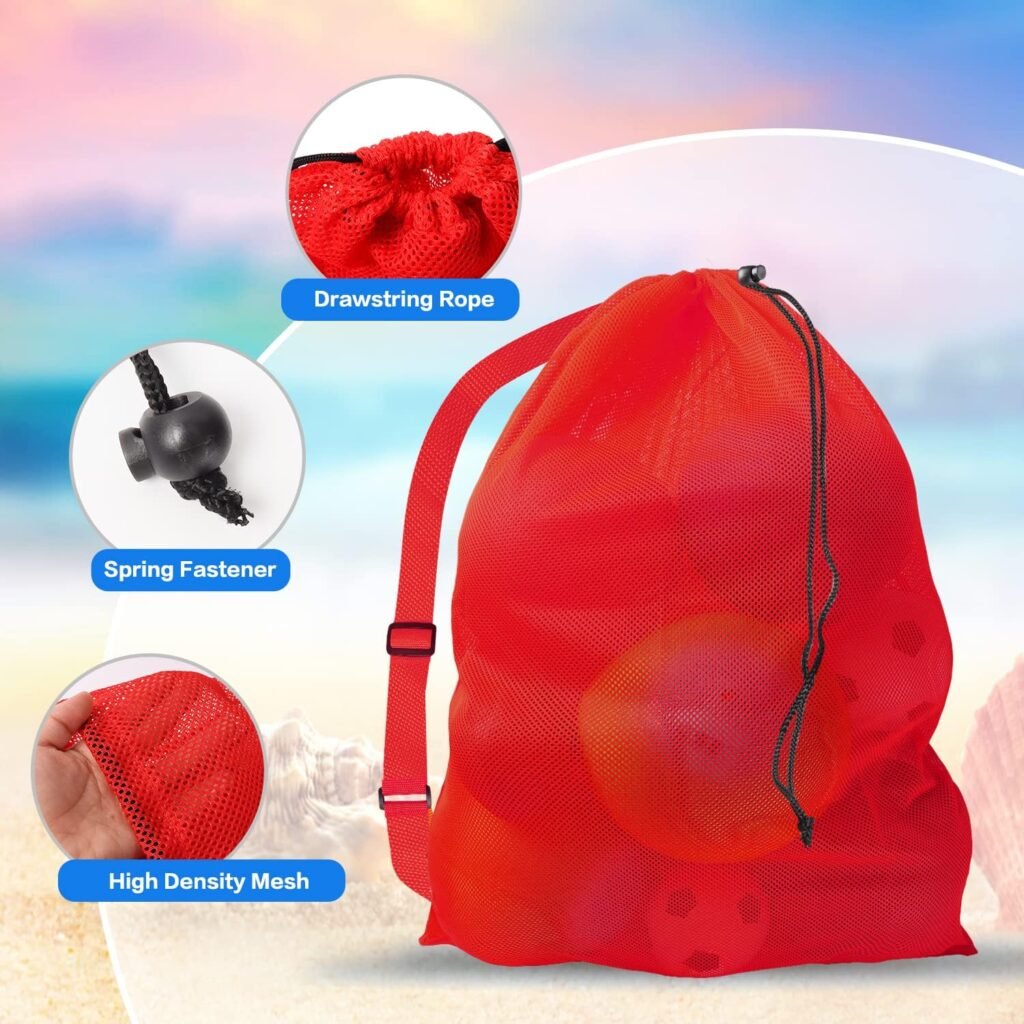 GSE Mesh Sports Ball Bag for Kids  Adults. Mesh Sports Equipment Bag for Sports Balls, Beach, Travel, Gym, Swimming, Camping Gear, Laundry (Drawstring Bag, Backpack Available)