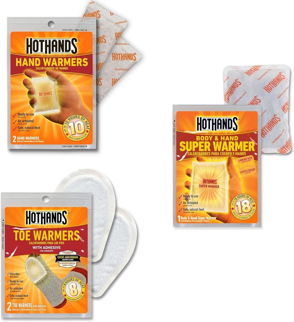 HotHands Toe, Hand,  Body Warmer Variety Pack - Long Lasting Safe Natural Odorless Air Activated Warmers