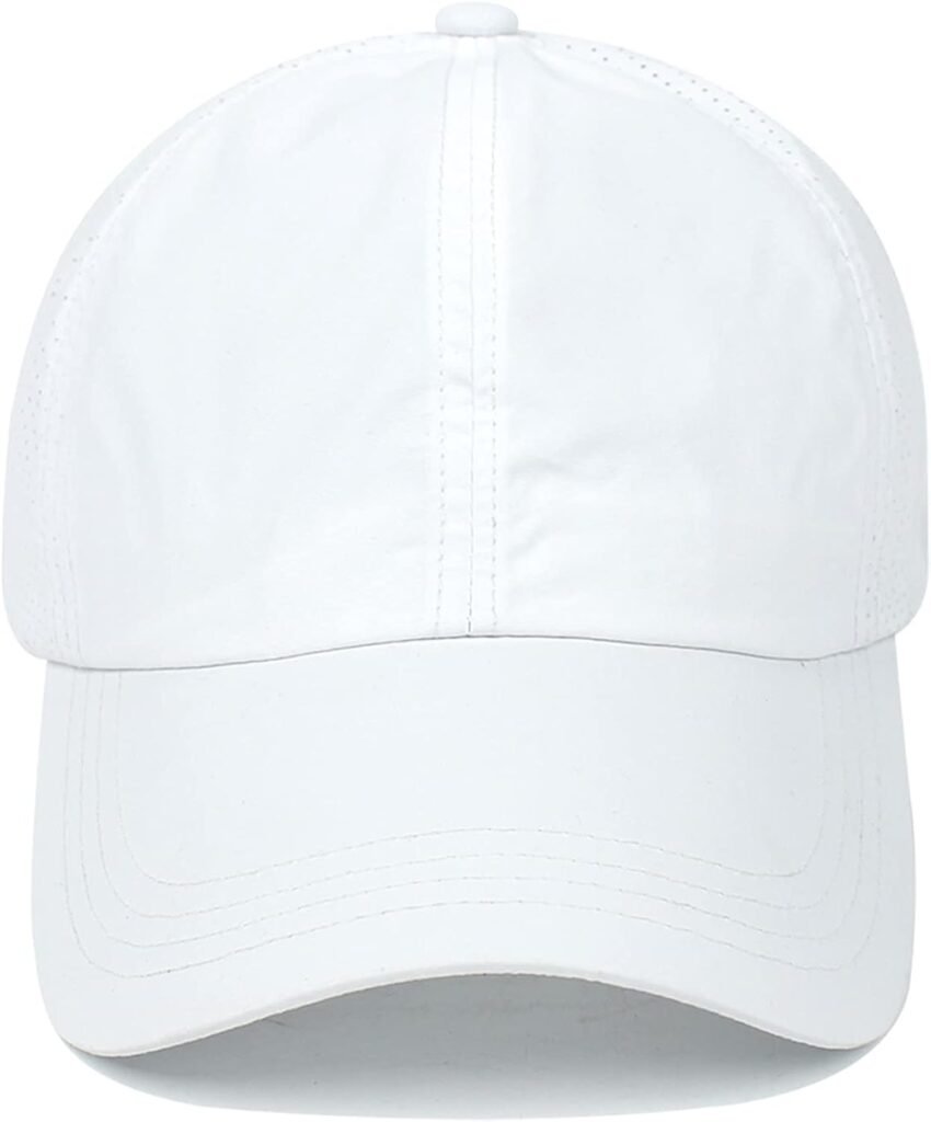 Koreshion Womens Criss Cross Ponytail Baseball Cap Adjustable High Messy Bun Ponycap Quick Drying Mesh Hats