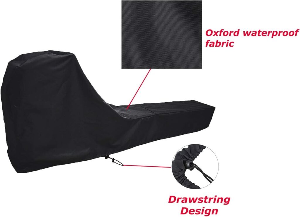 Rowing Machine Cover, Fitness Equipment Protective Cover and Oxford Waterproof Fabric are The Ideal Choice for Indoor and Outdoor use（Black）