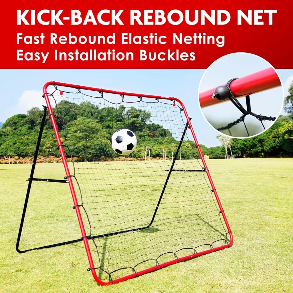 Soccer Rebounder Rebound Net, Kick-Back | Football Training Gifts, Aids  Equipment for Kids Teens  All Ages, Perfect Storage