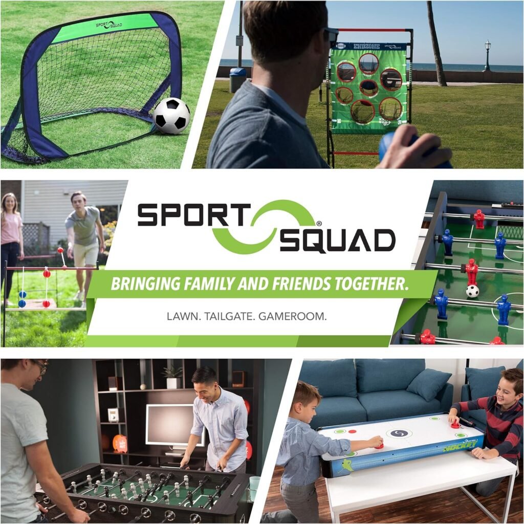 Sport Squad Soccer Goal Net Set - Training Soccer Goals for Backyard - Indoor or Outdoor Versions - Easy Assembly - Great for Kids and Adults