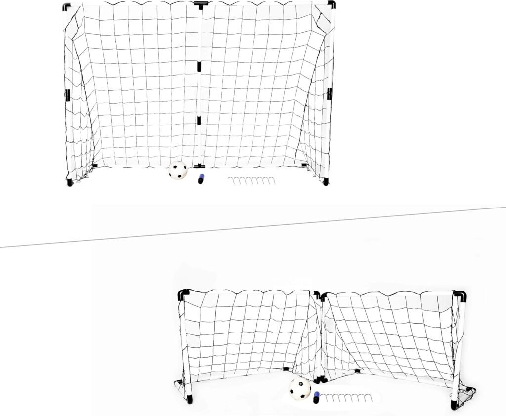 Sport Squad Soccer Goal Net Set - Training Soccer Goals for Backyard - Indoor or Outdoor Versions - Easy Assembly - Great for Kids and Adults