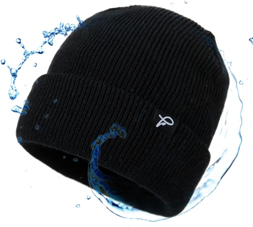 TOP-EX L/XL/XXL Waterproof Beanie Fleece Lined Hat for All-Weather Winter Warm