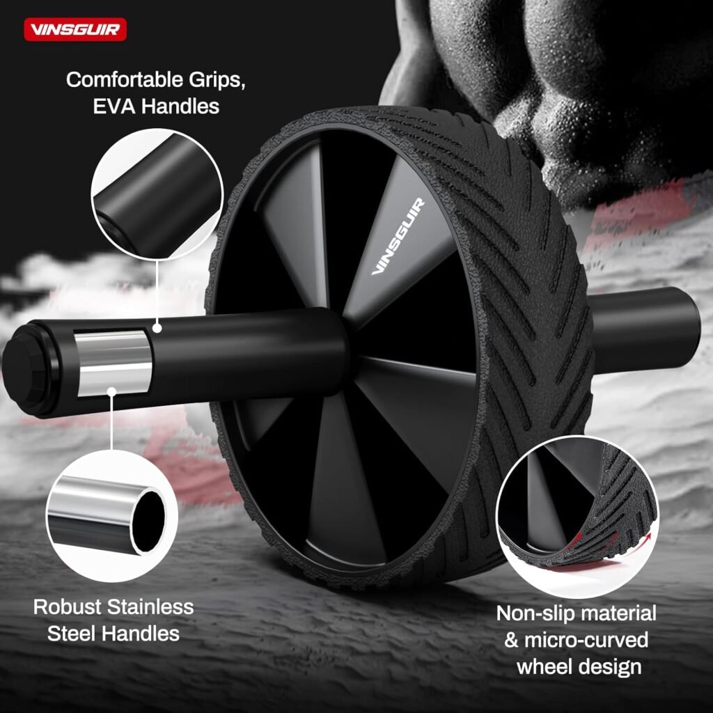 Vinsguir Ab Roller Wheel - Ab Workout Equipment for Difficult Abdominal  Core Strength Training, Home Gym Fitness Equipment, Exercise Wheel for Men Women