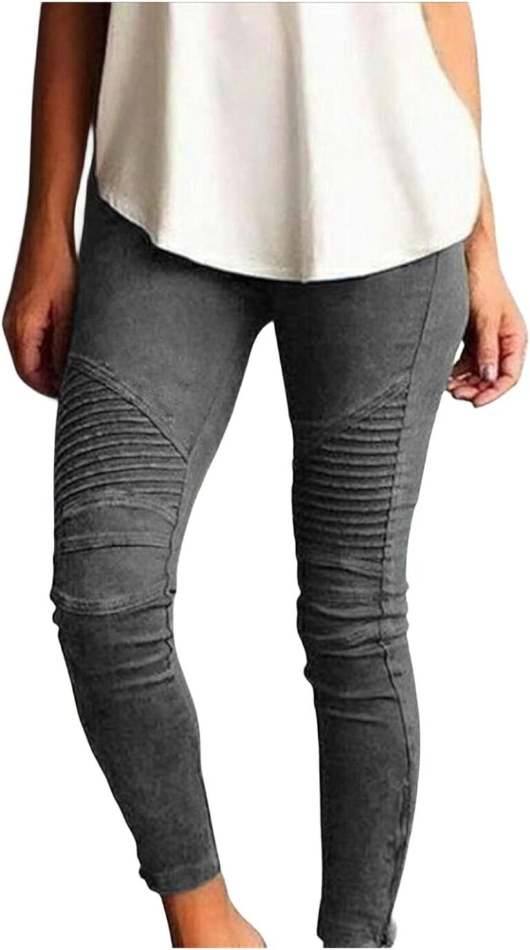 womens moto jegging biker skinny ankle zipper pleated stretch low waist pencil pants review