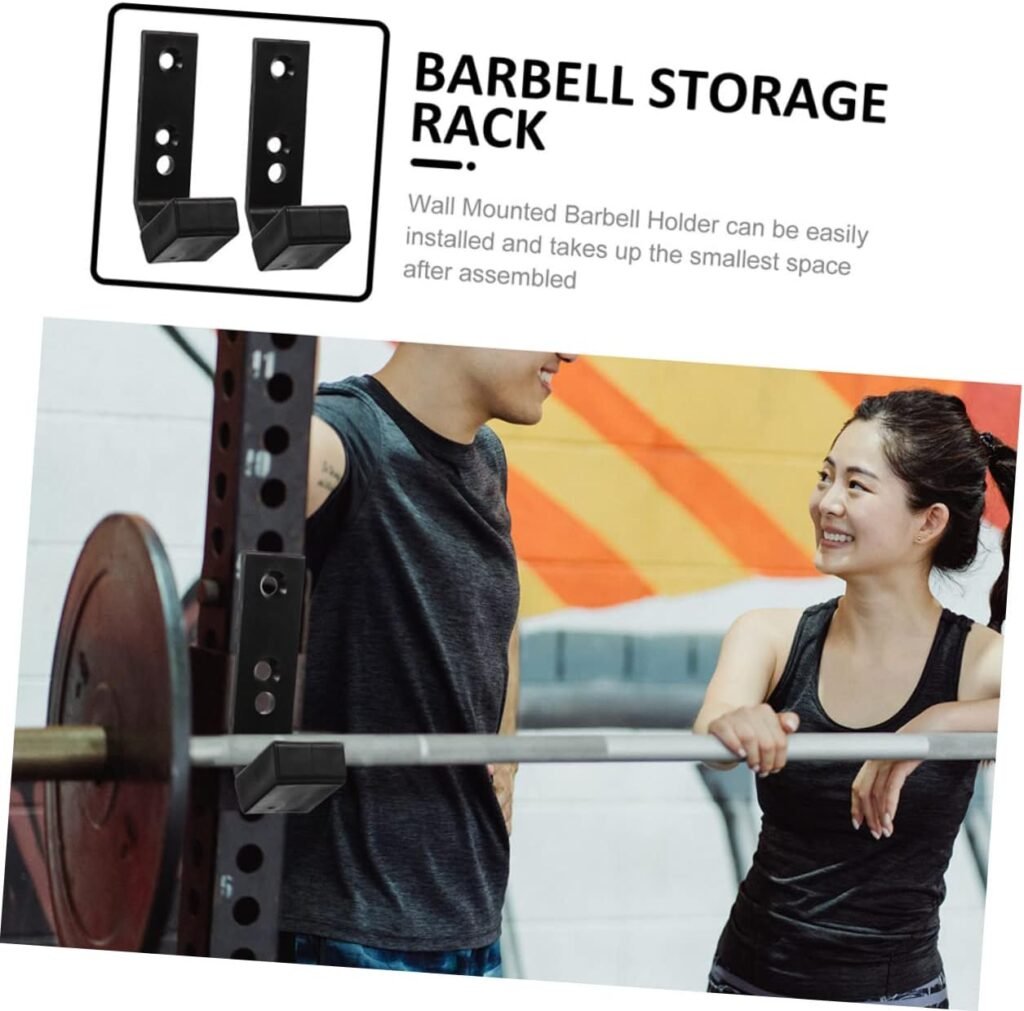 4Pcs barbell stand wall mounted barbell holder home gym accessories weight plate rack bar stand rack Gym Accessories For Weight Lifting barbell rack storage rack fitness Commercial