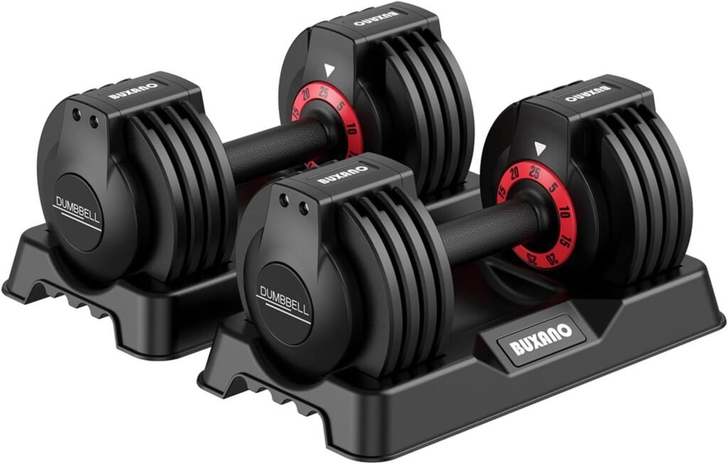 Adjustable Dumbbell Set 25LB Single Dumbbell Weight, 5 in 1 Free Weight Dumbbell with Anti-Slip Nylon Handle, Ideal for Full-Body Home Gym Workouts