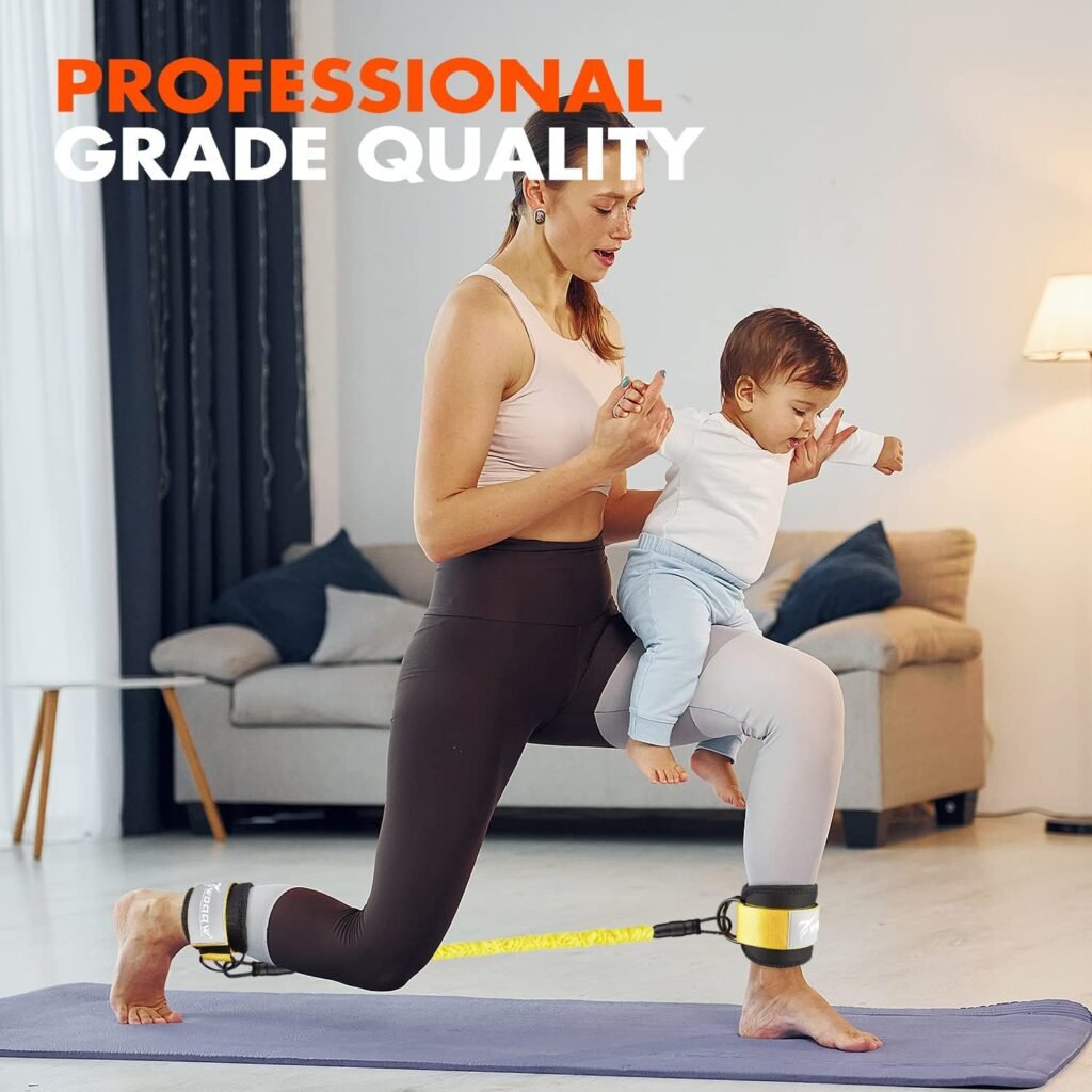 Ankle Resistance Bands with Cuffs, Glutes Workout Equipment, Legs Resistance Bands for Kickbacks Hip Glute Training Exercises - Perfect for Home Workouts and Fitness Training for Women