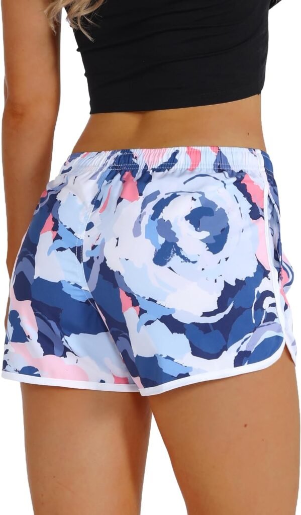 APTRO Womens Quick Dry Board Shorts Floral Beach Shorts Swim Shorts with Pockets