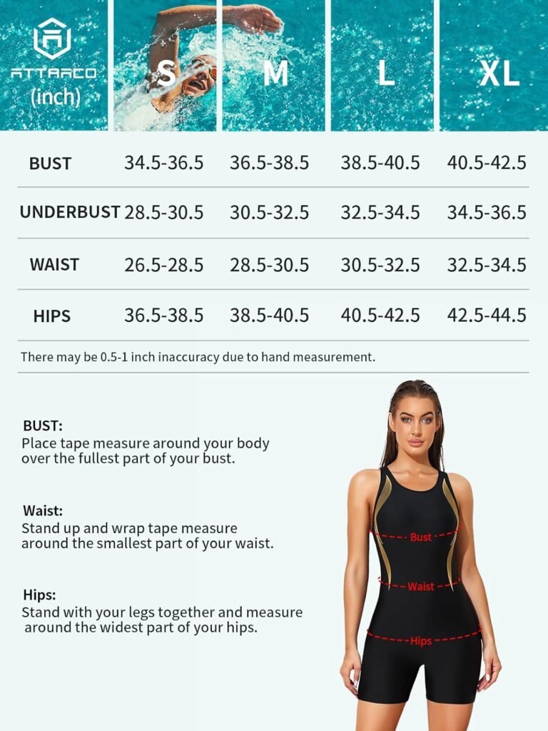 ATTRACO Womens One Piece Swimsuit Boyleg Racerback Athletic Training Bathing Suit