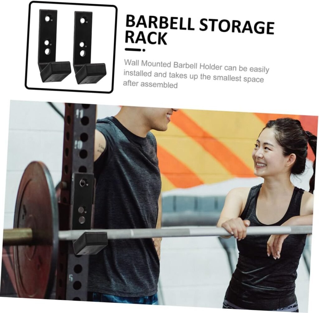 BESPORTBLE 8 Pcs Barbell Stand Weight Bar Holder Power Rack Barbell Holder J Hooks Power Rack Gym Accessories for Weight Lifting Squat Rack Barbell Holder Barbell Rack Household Fitness Plate