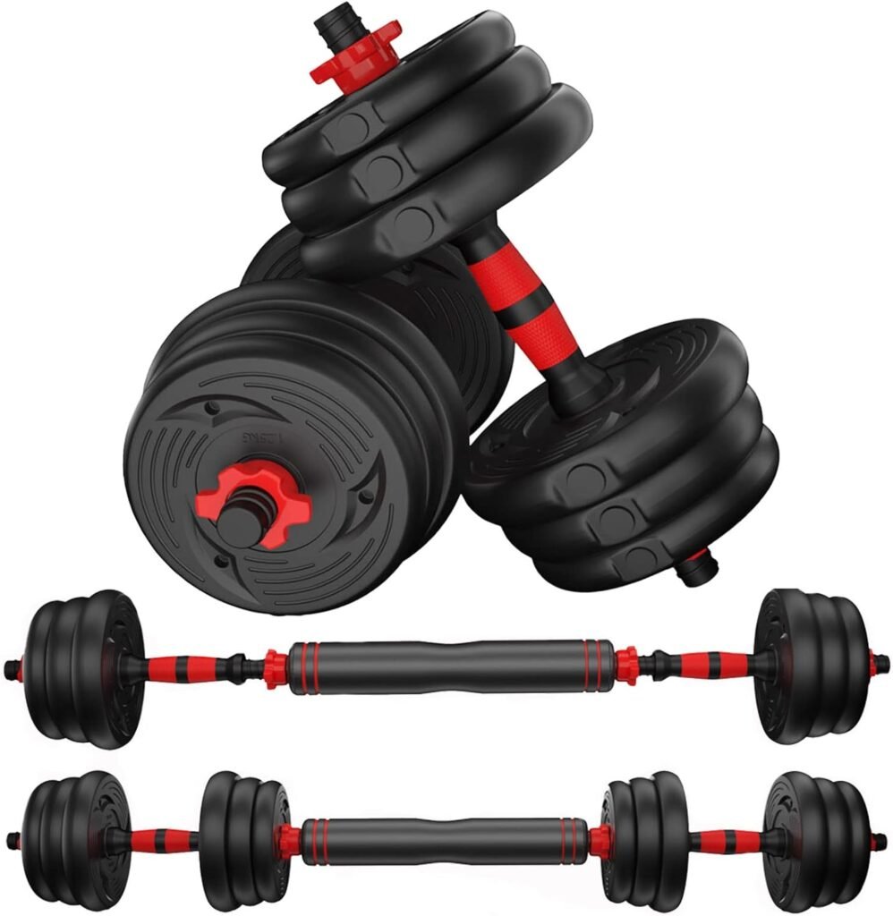 CANMALCHI Adjustable Dumbbells Weights Set 20lbs/33lbs/44lbs for Indoor Workout Dumbbell Weight Barbell Perfect for Bodybuilding Fitness Lifting Training Home Gym Equipment