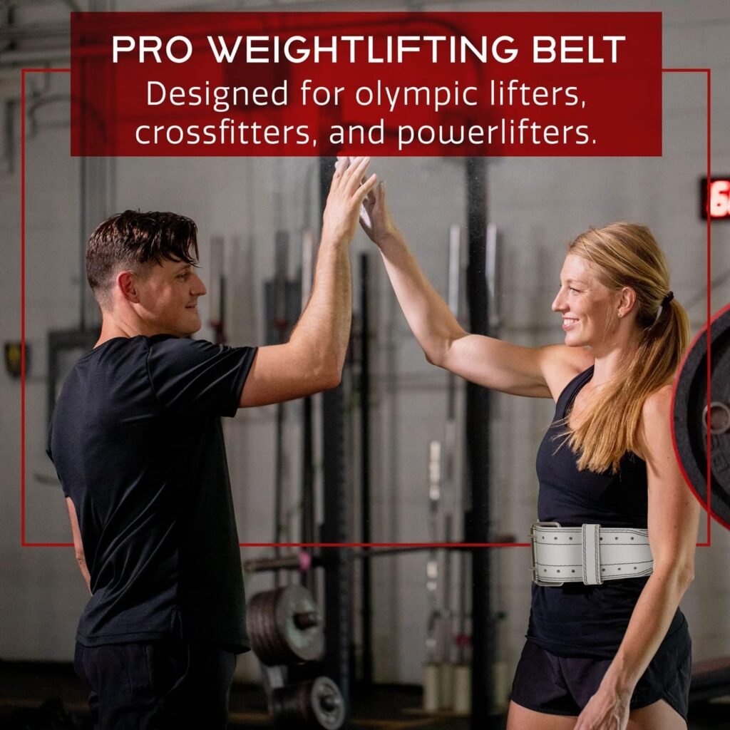 Dark Iron Fitness Weight Lifting Belt for Men  Women - 100% Leather Gym Belts for Weightlifting, Powerlifting, Strength Training, Squat or Deadlift Workout up to 600 Lbs