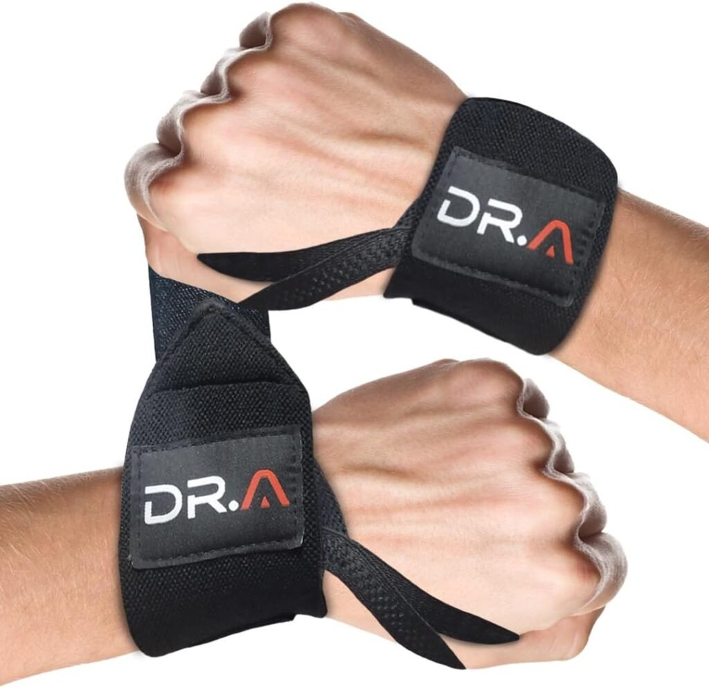 Doctor-Developed Gym Wrist Wraps/Lifting Wrist Straps for Weightlifting, Heavy Duty Gym Straps With Thumb Loops, Wrist Wraps for Working Out  Protection, Weight Lifting Wrist Wraps For Men  Women