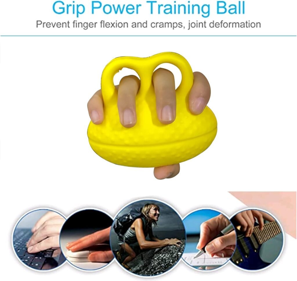 Finger Ball Exerciser Grip Stress Ball, Silicone, Strength Squeeze for Hand, Finger Grip Strengthening Exercise for Hand