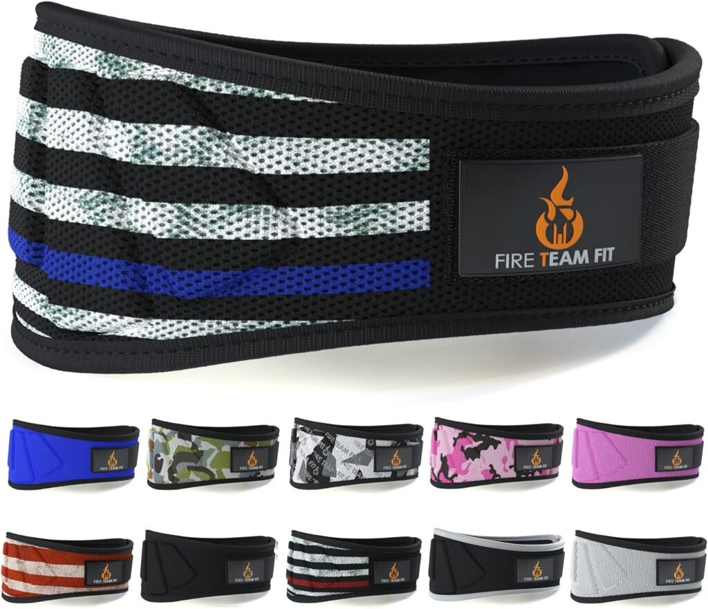 Fire Team Fit Weight Lifting Belt for Men and Women, 6 Inch, Bodybuilding  Fitness Back Support for Cross Training Workout, Squats, Lunges