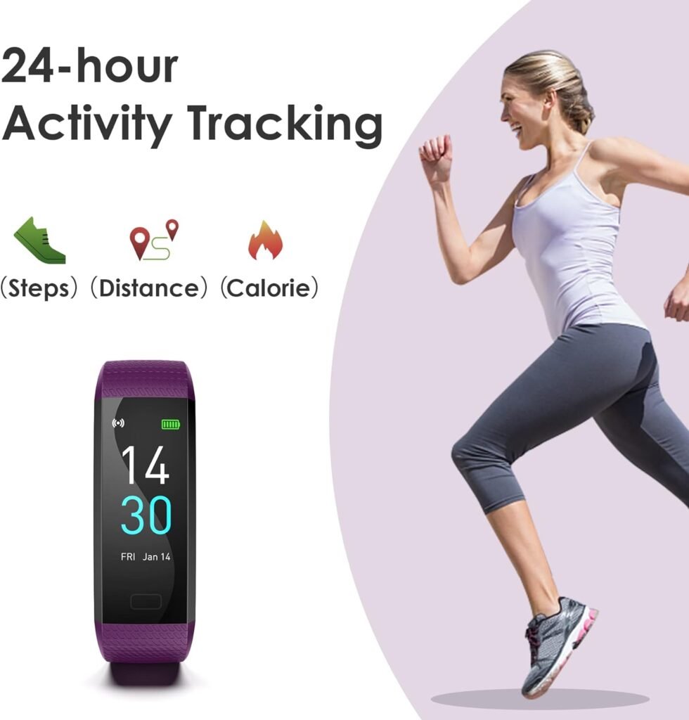 Fitness Tracker for Men and Women,Fitness Watch Waterproof with Activity Tracker and Sleep Monitor,Smart Watch for Android and iOS Phones