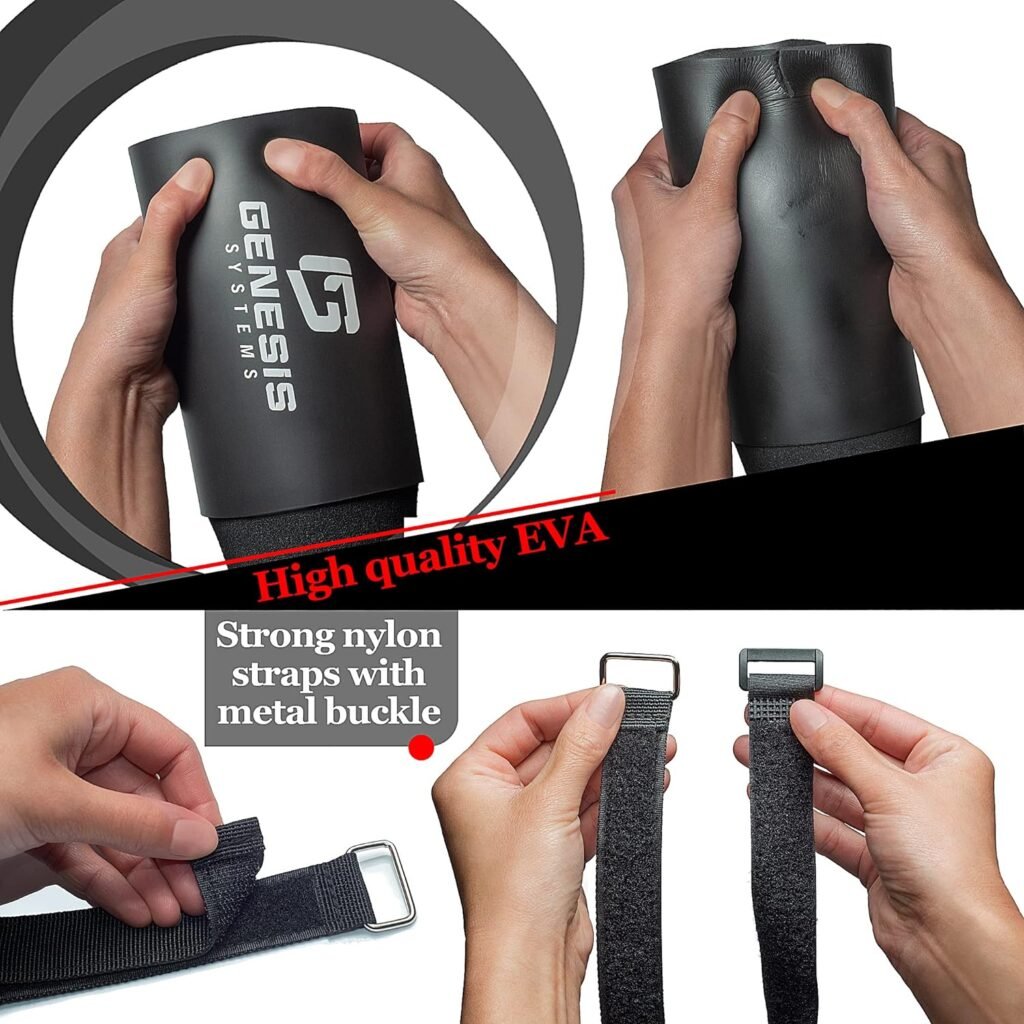 GENESIS SYSTEMS Squat Pad Barbell Pad for Hip Thrusts Squats Lunges Glute Bridge - Foam Pad for Weight Lifting Neck Shoulder Support - Barbell Cushion Hip Thrust Pad for Standard and Olympic Bars