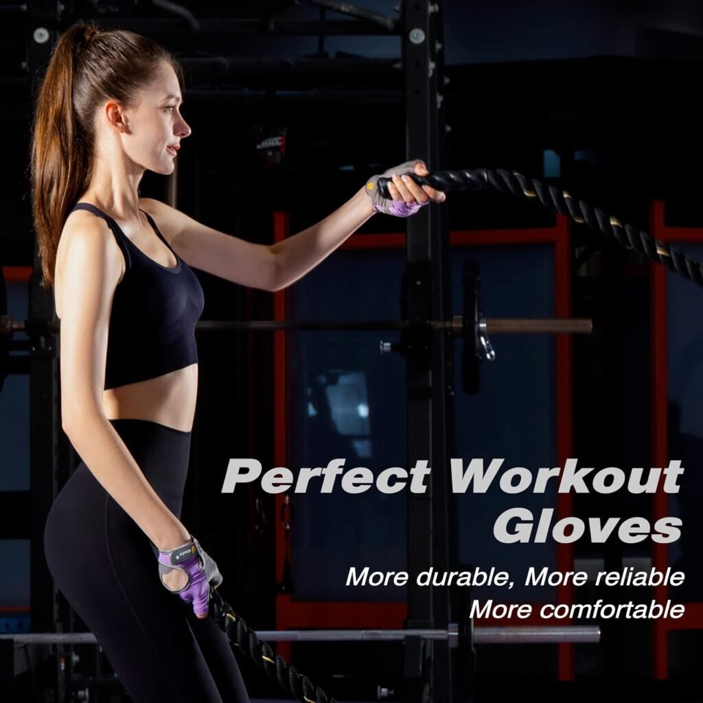 Glofit Workout Gloves for Women Men, Lightweight Weight Lifting Glove Breathable Fingerless Gym Gloves, Exercise, Fitness, Training, Cycling