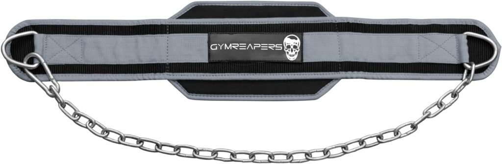 Gymreapers Dip Belt With Chain For Weightlifting, Pull Ups, Dips - Heavy Duty Steel Chain For Added Weight Training