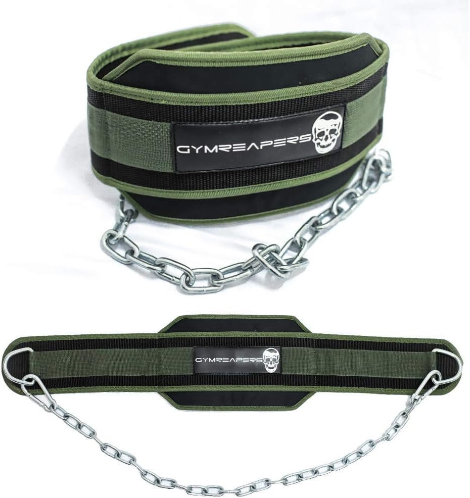 Gymreapers Dip Belt With Chain For Weightlifting, Pull Ups, Dips - Heavy Duty Steel Chain For Added Weight Training